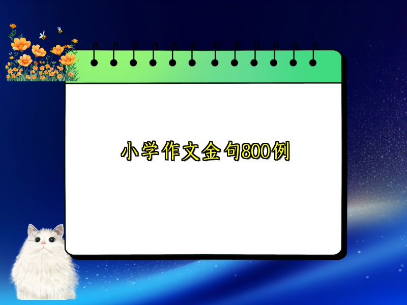 小学作文金句800例 小学作文金句800例