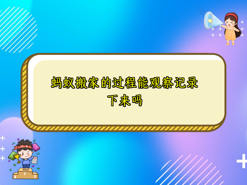 蚂蚁搬家的过程能观察记录下来吗